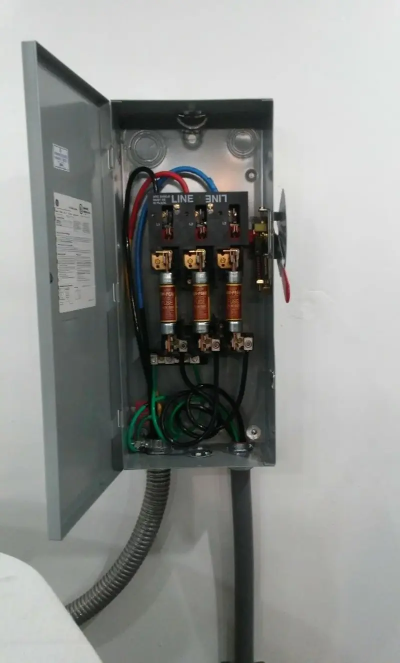 Three-phase disconnect switch installed for Smoke Detector Installation in Rowland Heights